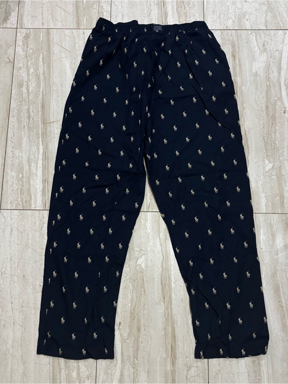 Polo by Ralph Lauren Navy Pants with Cream Polo Pony Embroidery